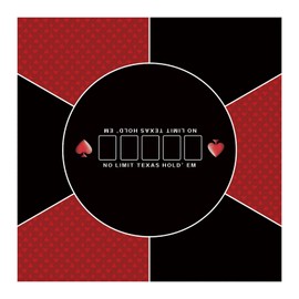 LERYG 100/120/140/160cm Square Poker Mat Texas Hold'em Poker Rubber Mat Topper for Tables Folding Portable Poker Table Top Poker Layoutw for Poker Games Blackjack Casino.(Red 160 * 160CM)