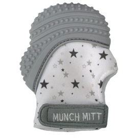 Malarkey Kids Munch Mitten Teething Mitten Grey Stars