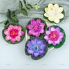 AUEAR, 9 Pack Artificial Floating Foam Lotus Flowers with Water