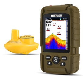 LUCKYLAKER Wireless Handheld Fish Finder Boat Portable Waterproof Depth Finder Display Transducer Kayak Fish Finders Sea Sonar Ice Fishing