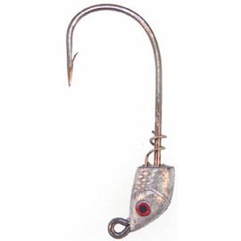 Bass Assassin Lures 1/4-Ounce Spring Lock Jigheads, 5/0, Lead Red, 3 Count