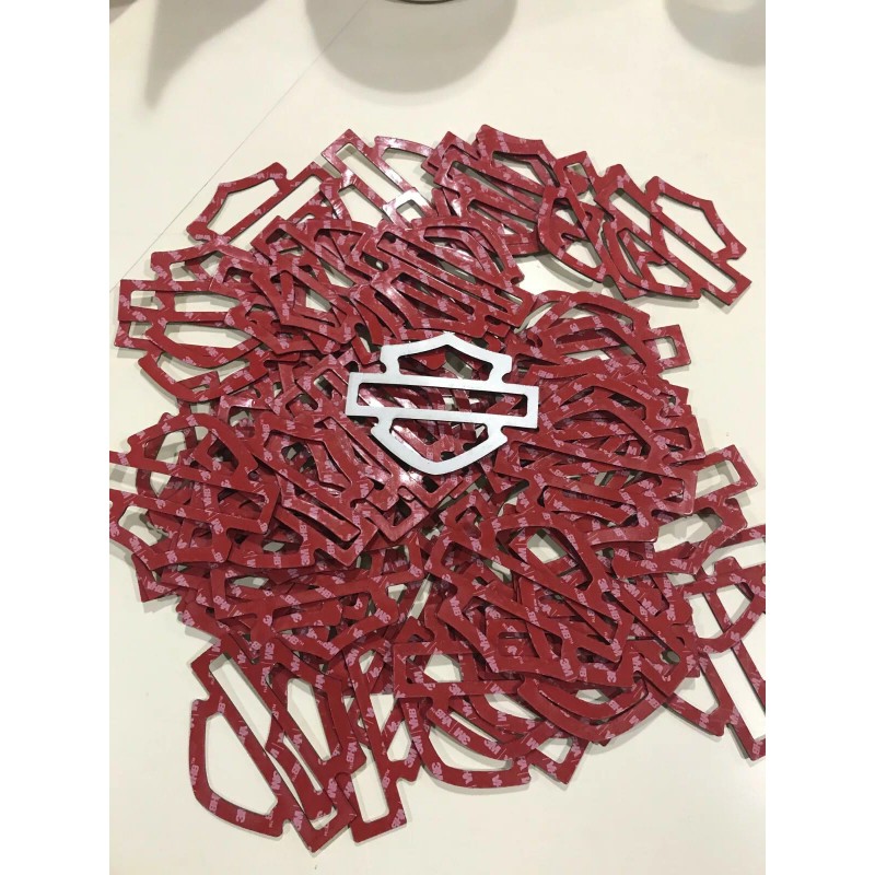 Custom RAW METAL Harley CVO Tank Emblems (set of 2)