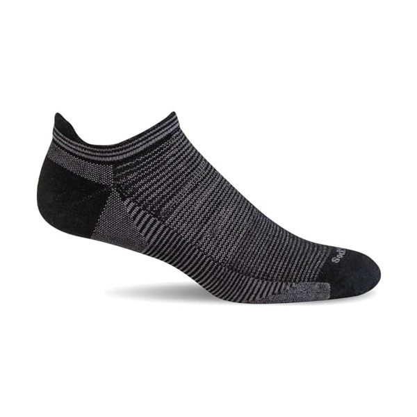Sockwell Men's Cadence Micro Moderate Compression Sock, Black - L/XL
