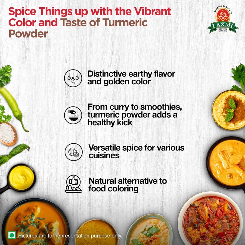 Laxmi Turmeric Powder - 7oz (200g) | Nutrient-Rich Natural Turmeric