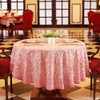 Labhanshi Pink Block Print Round Table Cloth|Indian Round Floral Cotton