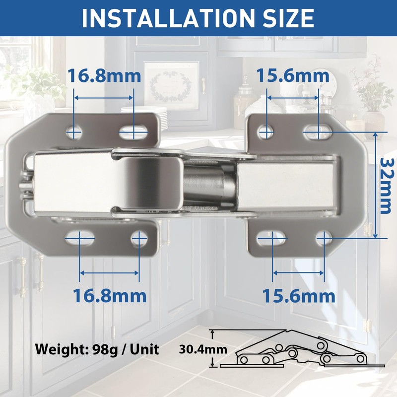 TamBee Soft Close Hinges, 90 Degree Kitchen Cabinet Door Hinges
