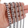 3/5/7/9/11mm Stainless Steel Silver Color Cuban Curb Chain Necklace Choker