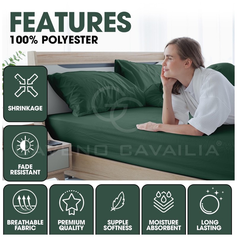Microfiber Pillow Cases 2 Pack | Easy Care Plain Dyed