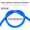 HUAZIZ 5m PU Pneumatic Hose, Blue, 12mm OD x 8mm