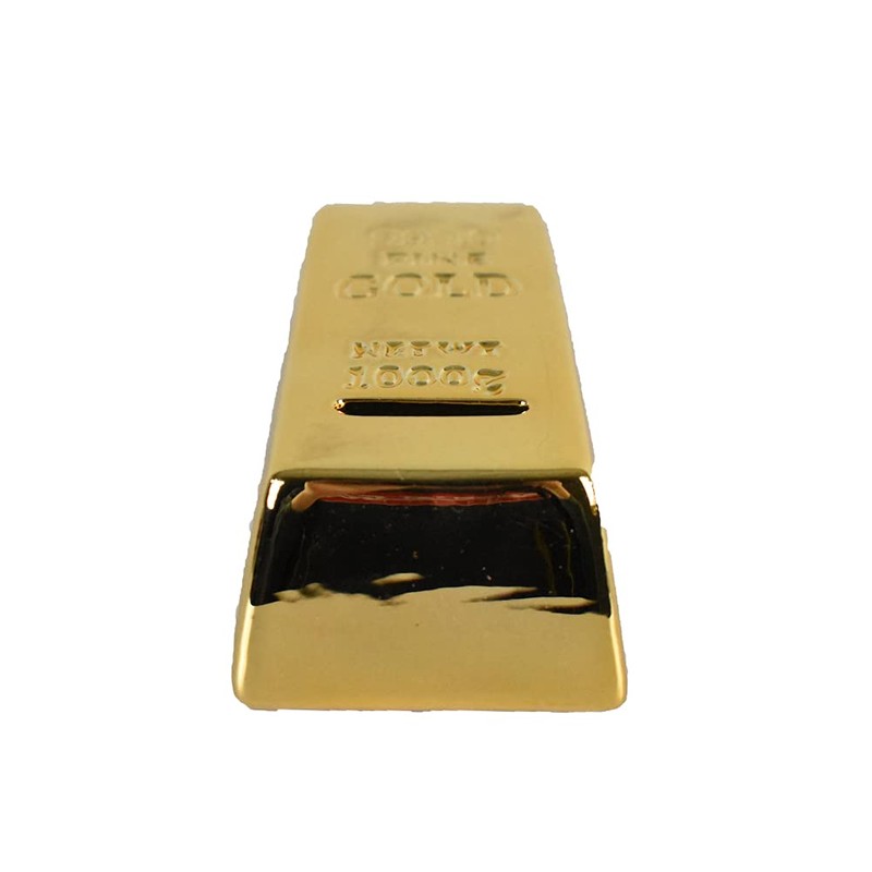 Gold Bar Bank Coin Saving Money Ceramic Novelty Gift
