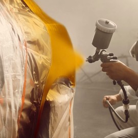 HOPESPANNER Pre-Taped Masking Film Plastic Cover PE Film 1 Pc 2000x270cm / 65.62ftx106.3" White