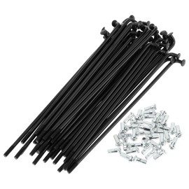 RATCHROLL 1 Set Universal Bicycle Spokes 12G 114mm Length Bike Wheel Spokes Nipple Black Carbon Steel