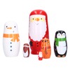 6Pcs Russian Nesting Dolls Gift Wooden Painted Art Crafts Cartoon