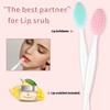 Yoizyfree 2 pcs Silicone Lip Scrub Brush Lip Scrubber Tool