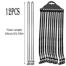 DreamAug 12-Pack Adjustable Glasses Straps – Black Nylon Eyewear Retainers with Carabiner Ends for Sunglasses, Reading Glasses, Sports & Outdoor Use – Unisex Eyeglass Chains