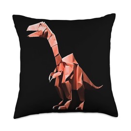 Origami Master Folding Paper Craft Origami Dinosaur Dino Japanese Art Paper Folding Artist Throw Pillow, 18x18, Multicolor