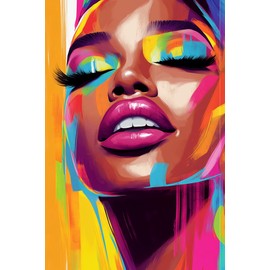 Pavemlo Framed Paint by Numbers Kit for Adults African Woman – 8x12inch Small Color by Numbers for Adults Canvas for Painting, Beginner-Friendly Art Kit, Perfect for Home Décor & Creative Gifts