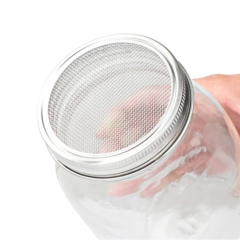 Sprouting Jar Kit 16oz Wide Mouth Mason Jars with Stainless