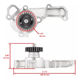 Caltric Water Pump for John Deere HPX 4X2 4X4 6X4 XUV 620i 625i HPX615E Gator / AM134585