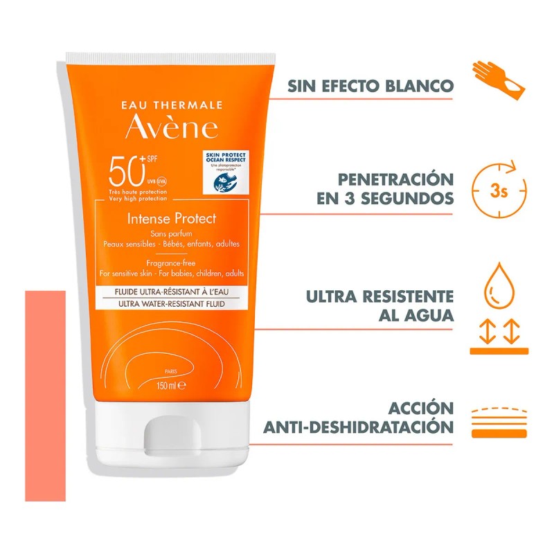 Protector Solar Avène Intense Rayos Uvb/uva Spf 50+ 150ml