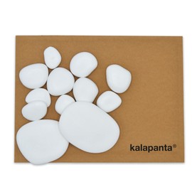 Kalapanta - Test Kit 12 Decorative Stones (10 Small, 2 Large) Recycled Plastic for Vases, Painting, Aquariums, Garden
