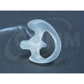TCG MOLDED EAR GEL INSERT TIP FOR ACOUSTIC TUBE - CLEAR - RIGHT LARGE EARPIECE RADIO