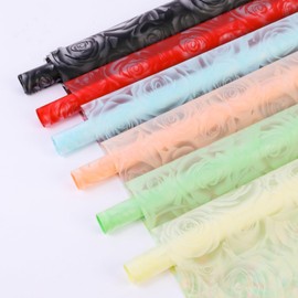 35 Sheet in 7 colors Flower Wrapping Paper - Waterproof bouquet semi transparent rose beauty flower wrapping paper, Florist Supplies Packaging Paper for Wedding Birthday Gift DIY