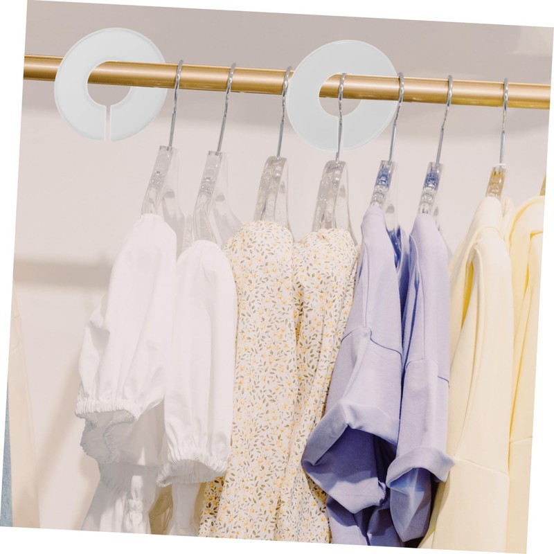 Ciieeo 50Pcs Clothes Dividers with Marker Pen Wardrobe Hangers for