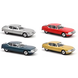 OPO 10 - Lot of 4 Miniature cars compatible with Citroën SM from 1970 scale 1:64 3 inches 7.5cm Norev - 019922