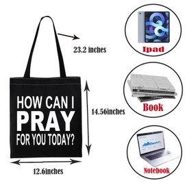 Funny Religious Tote Bag How Can I Pray For You Today Tote Bag Bible Verse Tote Bag Prayer Warrior Gift (Pray For You TOTE)