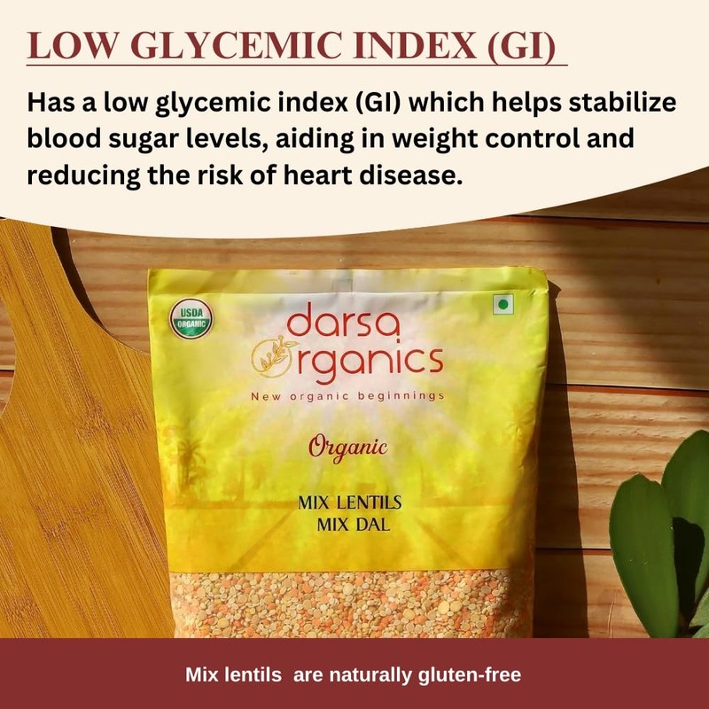 Darsa Organics Mix Lentils 2 lb | Indian Panchmel Dal
