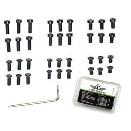 Eagle Precision #6-48 Screw Set | 36 Pcs of 6-48 Screws: 6mm, 8mm, 10mm for Precision Tools, Plates, and Mounts | Includes Oval & Standard Heads, Torx Key