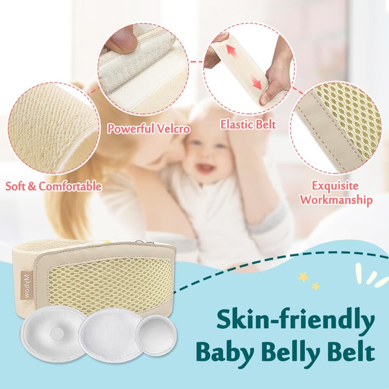 Mybow Umbilical Hernia Belt Baby, Infant Belly Button Band, Umbilical