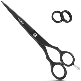 Barber Salon Scissors, Hairdressing Scissors, Shears 5.5", (Black 5.5")