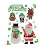 Christmas Reusable Window Clings (Happy Holidays, Santa, Reindeer, Snowman, Owl,