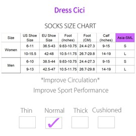Dress Cici Women's Compression Socks for Runner And Nurses Etc Small Size (3 Pairs: Black), Asia Size S