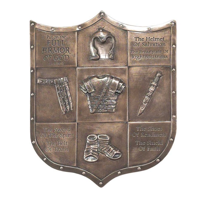 Dicksons Full Armor of God Shield 12 inch Bronze Color