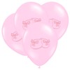 Baby Shower Balloons, Pastel Pink Bootie Design 6 Pack