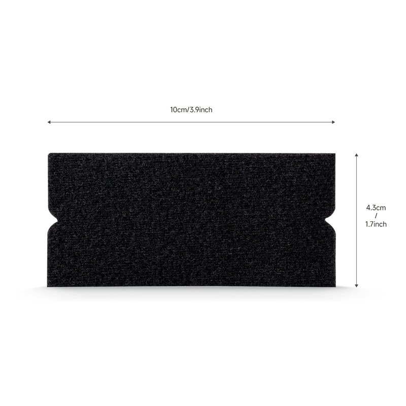 FOSHIO 20PCS Black Standard Pre-Cut Self-Adhesive Squeegee Fabric Felt Replacement