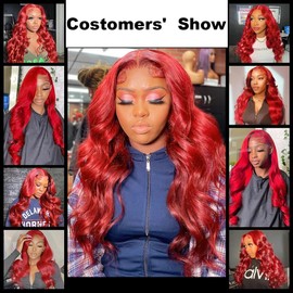 Red Body Wave Bundles Burgundy Human Hair Bundles Mixed Length 22 24 26 Inch Soft and Silky Wine Red Bundle Hair Extensions