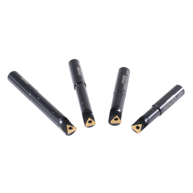 Accusize Industrial Tools 4 Pc 1/2'' Round Shank Indexable Boring