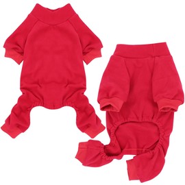 HuaLiSiJi Dog Pyjamas Cotton Pyjamas for Dogs, Elastic and Take off Suitable for Small and Medium Dogs (X-Large, Red)