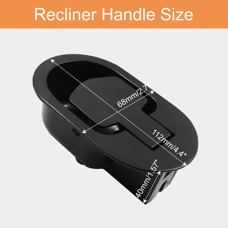 Biaungdo Metal Recliner Handle Replacement Parts, Black Aluminum Alloy Handle