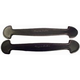 Congress Leather Pair of Black Leather Double & Stitched Steamer Trunk Handle 102BLK