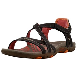 Merrell Women's Sandspur Rose Leather Sandal, Cocoa/Coral, 6