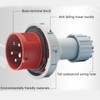 IEC60309 Industrial Connector Plug, 5Pin 16A 380V-415V 3P+E+N 6H IP67