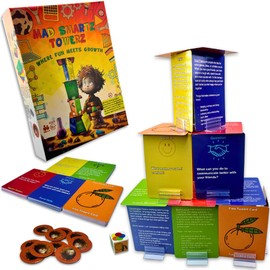 MAD SMARTZ TOWERZ an Interpersonal Skills Card Game for Anger & Emotion Control, Empathy, & Social Skills; Top Educational Learning Resource for Kids & Adults; Fun for School and Therapy