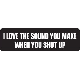 USA Biker Goods I Love The Sound You Make When You Shut Up Motorcycle Helmet Stickers