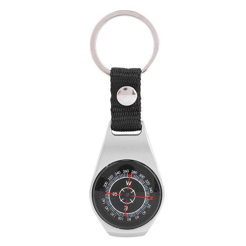 with Keychain Professional Handheld Compass Sturdy Portable Camping Compass for