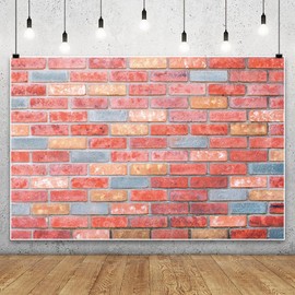 10x8ft Brick Wall Backdrop Red Brick Wall Photography Background for Party Decorations Home Decor Photo Booth Banner Vinyl Photo Background